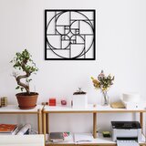 Atelier Del Sofa zidna dekoracija Golden Ratio, 52x52 cm, 1.2mm, Crna Cene