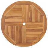  5-dijelni sklopivi vrtni bistro set Prirodna Čvrsto teak drvo Slike