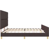  Postelja v temno rjavi barvi, 200x200 cm, Tkanina, (22049040) | Shoptok.si