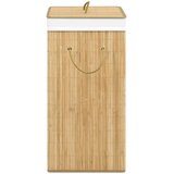 Košara za rublje od bambusa s 2 odjeljka 72 L | shoptok.hr