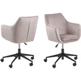 MID.YOU vrtljivi stol tekstil roza | Shoptok.si