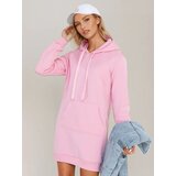 DStreet Bluza damska długa z kapturem oversize TIMMY różowa | shoptok.hr