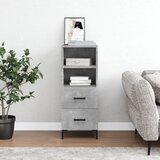 vidaXL Komoda betonsko siva 34,5x34x90 cm inženirski les | Shoptok.si