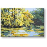  Slikanje po številkah PREMIUM GOLD - Jezero (set za slikanje) | Shoptok.si