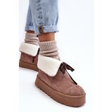 Boto Women's Platform Snow Boots Beige Olimuka | Shoptok.si