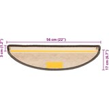  Samoljepljivi otirači za stepenice 15 kom 56x17x3 cm sivi/bež | shoptok.hr