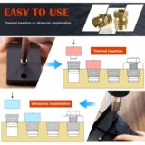 Aldor Hot Melt Threaded Inserts Set &amp;ndash; 400 kom Slike