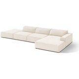 Micadoni Krem baršunasti kutna garnitura (s desnim kutom/s ležaljkom) Jodie – | shoptok.hr