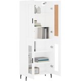  Visoka komoda bijela 69,5x34x180 cm konstruirano drvo Slike