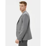 Koton Blazer Jacket Slim Fit Buttoned Pocket Detailed