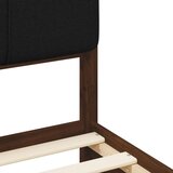  Krevetni okvir s tapiciranim uzglavljem Tamno smeđa i crna - tamno smeđa i crna 75 x 190 cm | shoptok.hr
