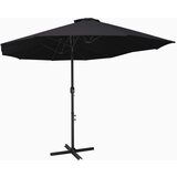 vidaXL zunanji senčnik z aluminijastim drogom 460x270 cm črn | Shoptok.si