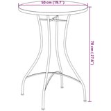 Bistro stolić s mozaikom boja cigle i bijela Ø50x70cm keramički | shoptok.hr