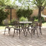  Set za blagovanje u vrtu od 7 komada brončana lijevana aluminij | shoptok.hr