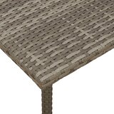  Vrtni stolić za kavu pravokutni sivi 40x40x37 cm poliratan | shoptok.hr