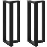 vidaXL Noge barske mize T-oblike 2 kosa črna 40x35x(100-101) cm jeklo | Shoptok.si