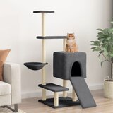 vidaXL Penjalica za mačke sa stupovima za grebanje tamnosiva 130 5 cm | shoptok.hr