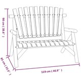  Vrtna klupa s 2 sjedala 119 x 85 x 98 cm masivno drvo smreke | Eponuda.ba