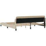  Okvir za krevet s uzglavljem krem 180 x 200 cm od tkanine | shoptok.hr