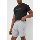 Hugo Kratke hlače moški, siva barva