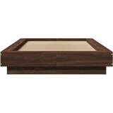 vidaXL Okvir za krevet s LED svjetlima boja hrasta 90 x 200 cm drveni Cijene