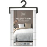 Douceur d intérieur Bela/bež bombažna posteljnina za zakonsko posteljo 200x200 cm Cadria – | Shoptok.si