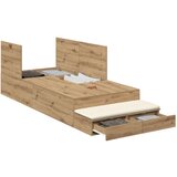  Postelja z dodatnim prostorom za shranjevanje Hrast Les 75 x 190 cm, (22103233) | Shoptok.si