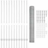  Heksagonalna ograda s stubom 25 x 1,2 m Pocinčani čelik Srebrna | shoptok.hr