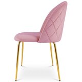 Inca stolica - svijetlo ružičasti baršun / zlatne noge x 3 | shoptok.hr