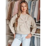 DStreet Bluza damska oversize z kwiatem PETITKA jasnobeżowa Cene