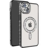 AVIZAR Diamantno ohišje za iPhone 14 Plus MagSafe Obris Strass, Črna, (5000014310) | Shoptok.si