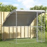  Kućica za pse s pohranom Srebrno 2 x 2 x 2 m Čelik | shoptok.hr
