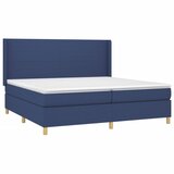  box spring s madracem LED plavi 200x200 cm od tkanine | shoptok.hr
