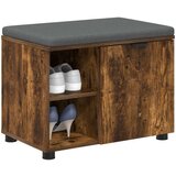  Haldna klop z blazino Enobarvno Dimljeni oreh 60 x 38 x 46 cm, (5000160662) | Shoptok.si