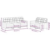  2-dijelni set sofa s jastucima smeđesivi od tkanine | shoptok.hr