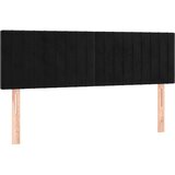  Uzglavlje crno 144x5x78/88 cm baršunasto | shoptok.hr
