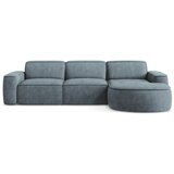 Makamii Prljavo plava kutna garnitura od šenila (s desnim kutom/s ležaljkom) Omao – | shoptok.hr