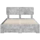  Konstrukcija postelje z vzglavjem Betonsko siva 140 x 200 cm, (5000103096) | Shoptok.si
