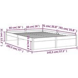  Za krevet od masivnog drva smeđa boja meda 140 x 190 cm | shoptok.hr