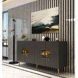 Hanah home komoda nida KB150 anthracite gold Cene