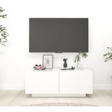 vidaXL TV omarica visok sijaj bela 100x35x40 cm iverna plošča, (20732251) | Shoptok.si