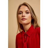Marisse Red Tie-Neck Shirt | shoptok.hr