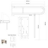 Sapho Željezna zidna ručka za kupaonicu 83 cm Handicap – | shoptok.hr