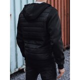 DStreet Men's transitional quilted jacket with hood black | Eponuda.ba