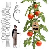 Spiralna palica za paradižnik, fižol, kumare, podpora za rastline 120 cm 10 kosov, (5000362669)