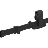 Pribor za klizna vrata 213 cm čelični crni | shoptok.hr