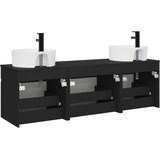 Set ormarića za kupaonicu 3 kom. Crna 49 x 44,5 x 65 cm | shoptok.hr