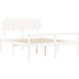 Krevet za starije s uzglavljem bijeli 160x200 cm masivnog drva | shoptok.hr