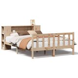vidaXL Krevet s regalom za knjige bez madraca 120x190 cm od borovine | shoptok.hr