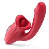 Licking Vibrator with Dildo